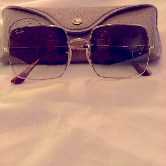 Ray-Ban 1971 Square gold rim sunglasses main image 5